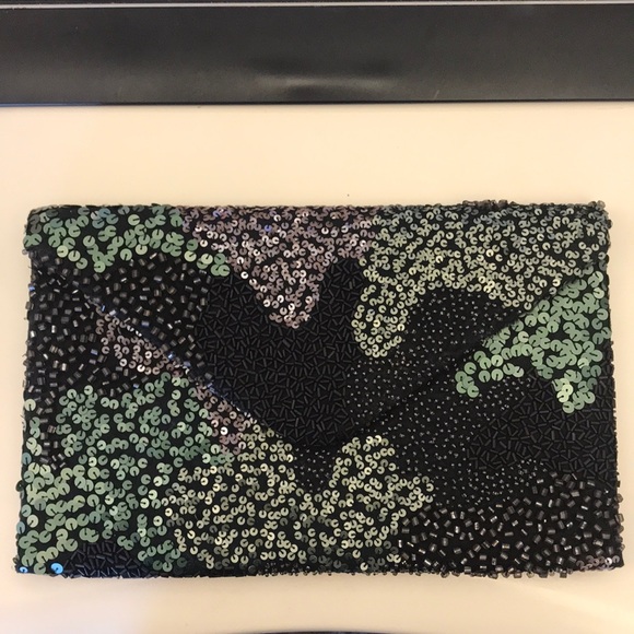 Anthropologie Handbags - Gorgeous Beaded Envelope Clutch